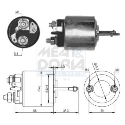 Elettromagnete, motore d'avviamento MEAT & DORIA 46009