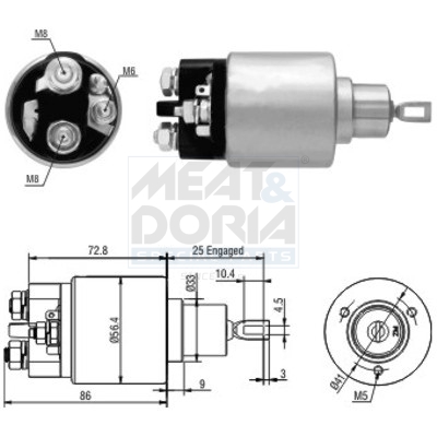 Elettromagnete, motore d'avviamento MEAT & DORIA 46010