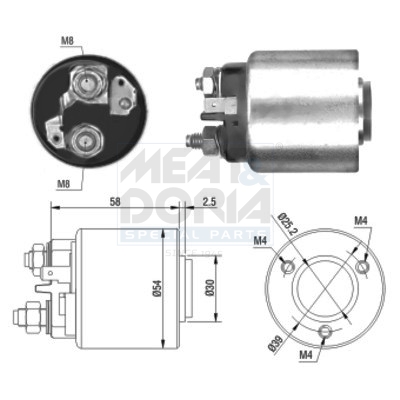 Elettromagnete, motore d'avviamento MEAT & DORIA 46011