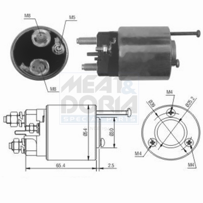 Elettromagnete, motore d'avviamento MEAT & DORIA 46012