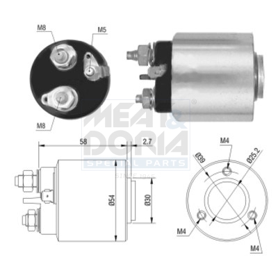 Elettromagnete, motore d'avviamento MEAT & DORIA 46013