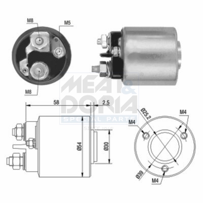 Elettromagnete, motore d'avviamento MEAT & DORIA 46015