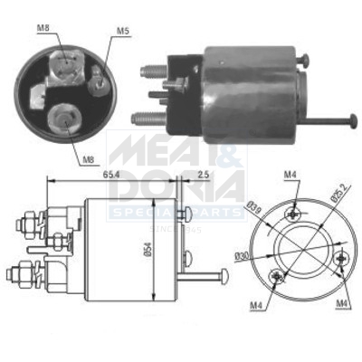 Elettromagnete, motore d'avviamento MEAT & DORIA 46018