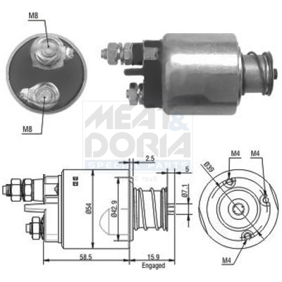 Elettromagnete, motore d'avviamento MEAT & DORIA 46020