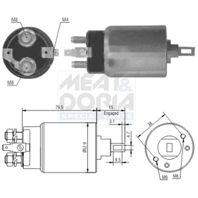 Elettromagnete, motore d'avviamento MEAT & DORIA 46022