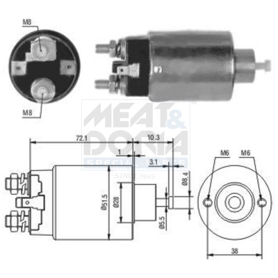 Elettromagnete, motore d'avviamento MEAT & DORIA 46027