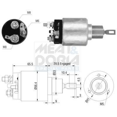 Elettromagnete, motore d'avviamento MEAT & DORIA 46031