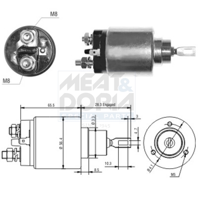 Elettromagnete, motore d'avviamento MEAT & DORIA 46032