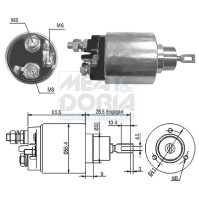 Elettromagnete, motore d'avviamento MEAT & DORIA 46035