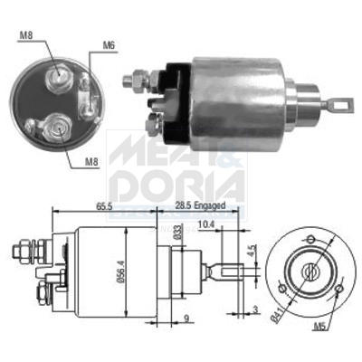 Elettromagnete, motore d'avviamento MEAT & DORIA 46036