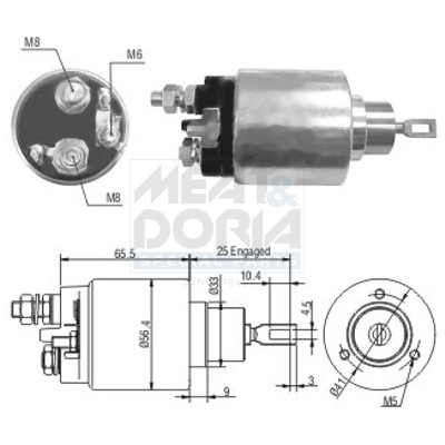 Elettromagnete, motore d'avviamento MEAT & DORIA 46037