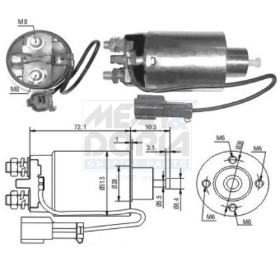 Elettromagnete, motore d'avviamento MEAT & DORIA 46038