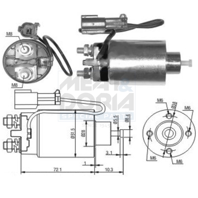 Elettromagnete, motore d'avviamento MEAT & DORIA 46039