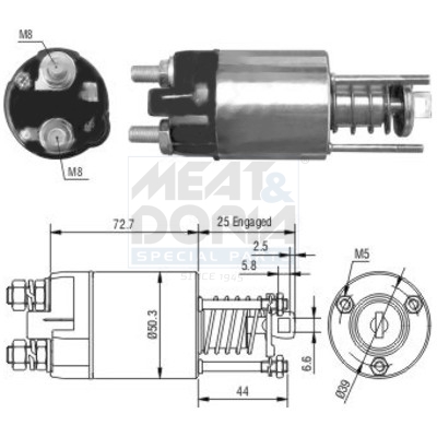 Elettromagnete, motore d'avviamento MEAT & DORIA 46045