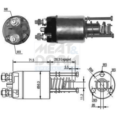 Elettromagnete, motore d'avviamento MEAT & DORIA 46046