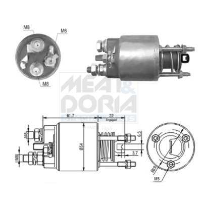 Elettromagnete, motore d'avviamento MEAT & DORIA 46048