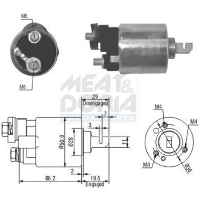 Elettromagnete, motore d'avviamento MEAT & DORIA 46052
