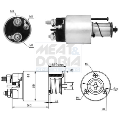 Elettromagnete, motore d'avviamento MEAT & DORIA 46054