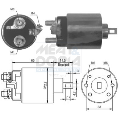 Elettromagnete, motore d'avviamento MEAT & DORIA 46056