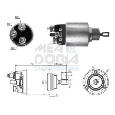 Elettromagnete, motore d'avviamento MEAT & DORIA 46061