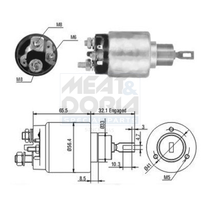 Elettromagnete, motore d'avviamento MEAT & DORIA 46064
