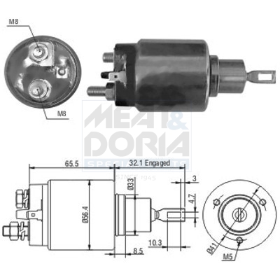 Elettromagnete, motore d'avviamento MEAT & DORIA 46067