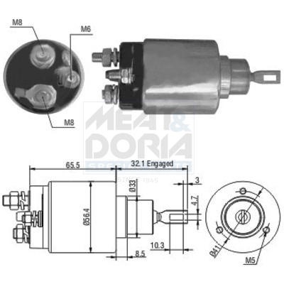 Elettromagnete, motore d'avviamento MEAT & DORIA 46069