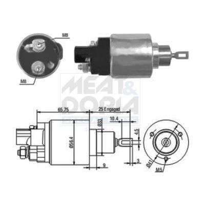 Elettromagnete, motore d'avviamento MEAT & DORIA 46070