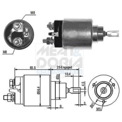 Elettromagnete, motore d'avviamento MEAT & DORIA 46074