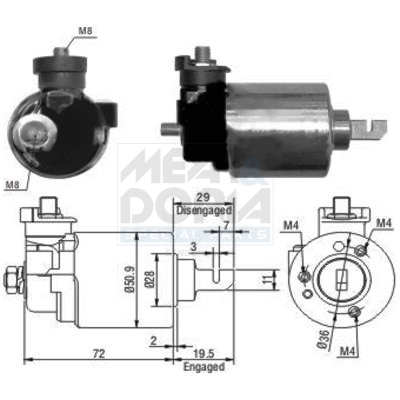 Elettromagnete, motore d'avviamento MEAT & DORIA 46079