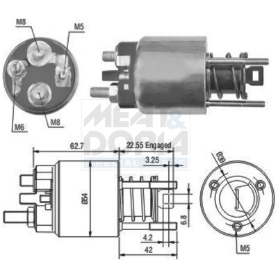 Elettromagnete, motore d'avviamento MEAT & DORIA 46080