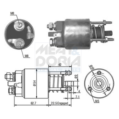 Elettromagnete, motore d'avviamento MEAT & DORIA 46081