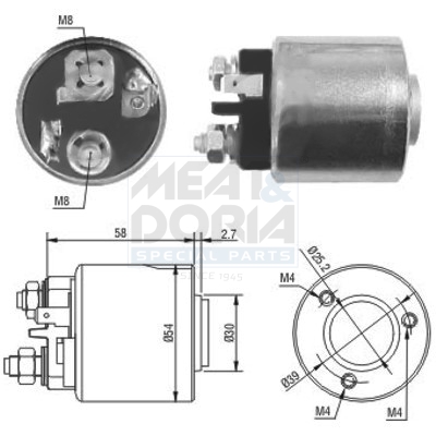Elettromagnete, motore d'avviamento MEAT & DORIA 46083