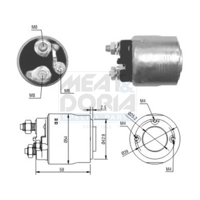 Elettromagnete, motore d'avviamento MEAT & DORIA 46084