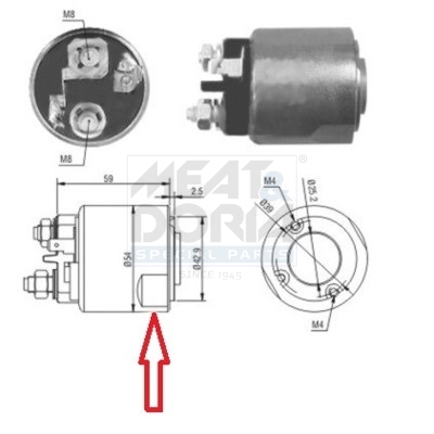 Elettromagnete, motore d'avviamento MEAT & DORIA 46085
