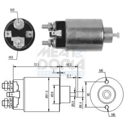 Elettromagnete, motore d'avviamento MEAT & DORIA 46094