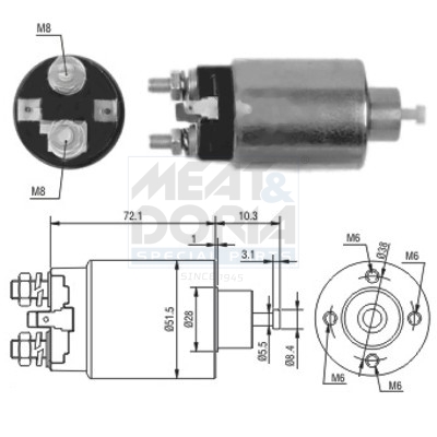 Elettromagnete, motore d'avviamento MEAT & DORIA 46095