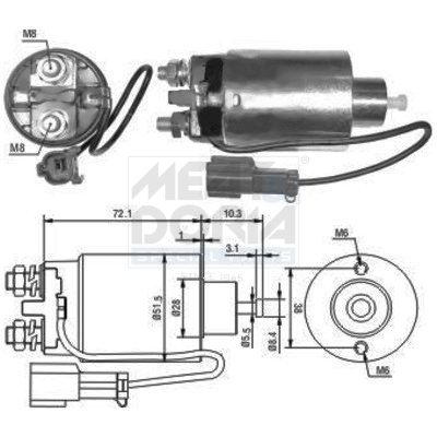 Elettromagnete, motore d'avviamento MEAT & DORIA 46096
