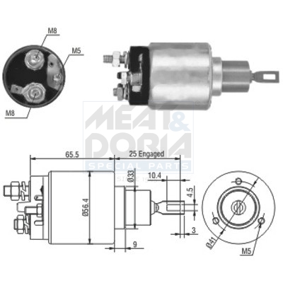Elettromagnete, motore d'avviamento MEAT & DORIA 46103