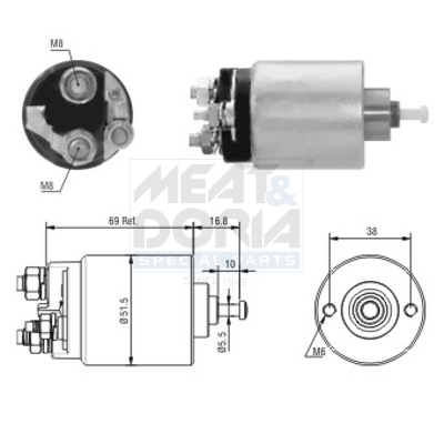 Elettromagnete, motore d'avviamento MEAT & DORIA 46104