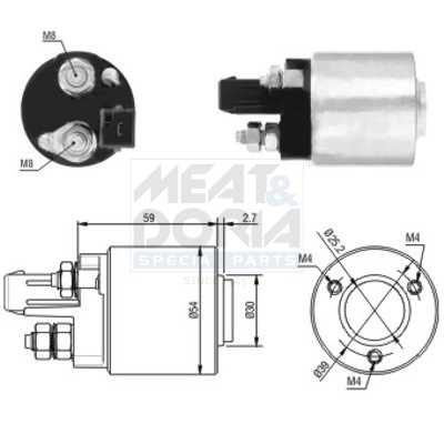 Elettromagnete, motore d'avviamento MEAT & DORIA 46105