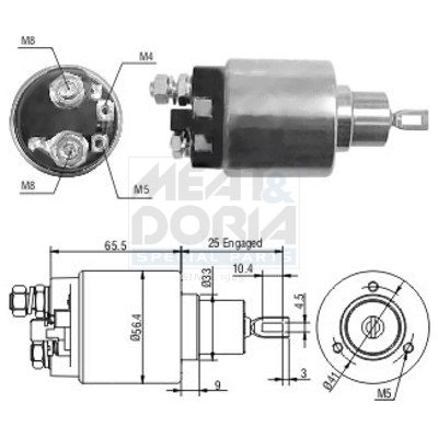 Elettromagnete, motore d'avviamento MEAT & DORIA 46107