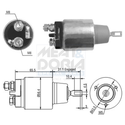 Elettromagnete, motore d'avviamento MEAT & DORIA 46109