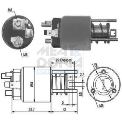 Elettromagnete, motore d'avviamento MEAT & DORIA 46111