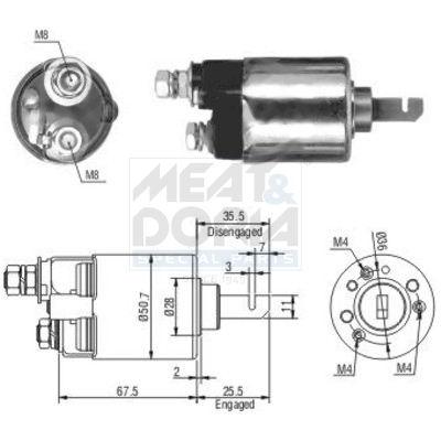 Elettromagnete, motore d'avviamento MEAT & DORIA 46112