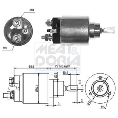 Elettromagnete, motore d'avviamento MEAT & DORIA 46115