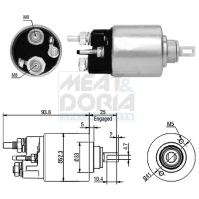 Elettromagnete, motore d'avviamento MEAT & DORIA 46118