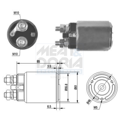 Elettromagnete, motore d'avviamento MEAT & DORIA 46120