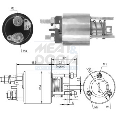 Elettromagnete, motore d'avviamento MEAT & DORIA 46121