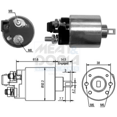 Elettromagnete, motore d'avviamento MEAT & DORIA 46123